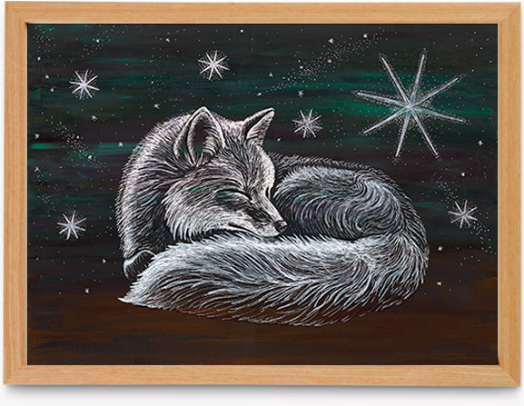 Svítící ilustrace lišky