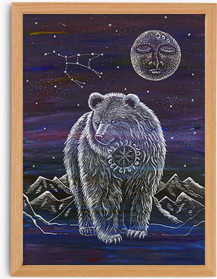 Svítící ilustrace medvěda